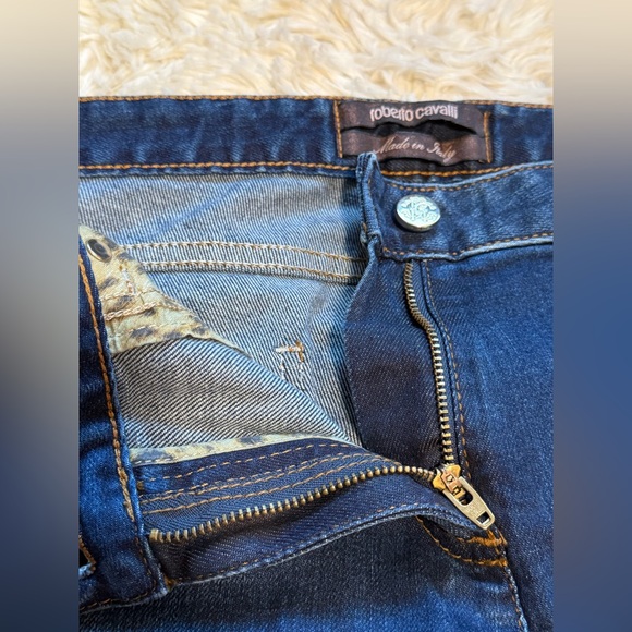 NWT Roberto Cavalli Straight Leg Skinny Jeans - Size 10 (IT46) - Picture 3 of 9